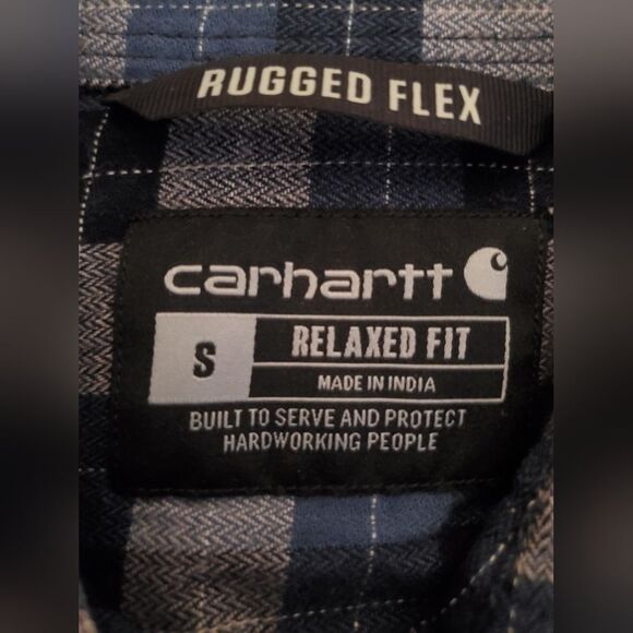 Carhartt Rugged Flex Relaxed Fit Flannel Long-Sleeve Size S - Picture 7 of 9